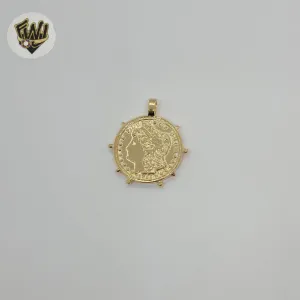 (1-2460-1) Gold Laminate - Chunky Medal Pendants - BGF