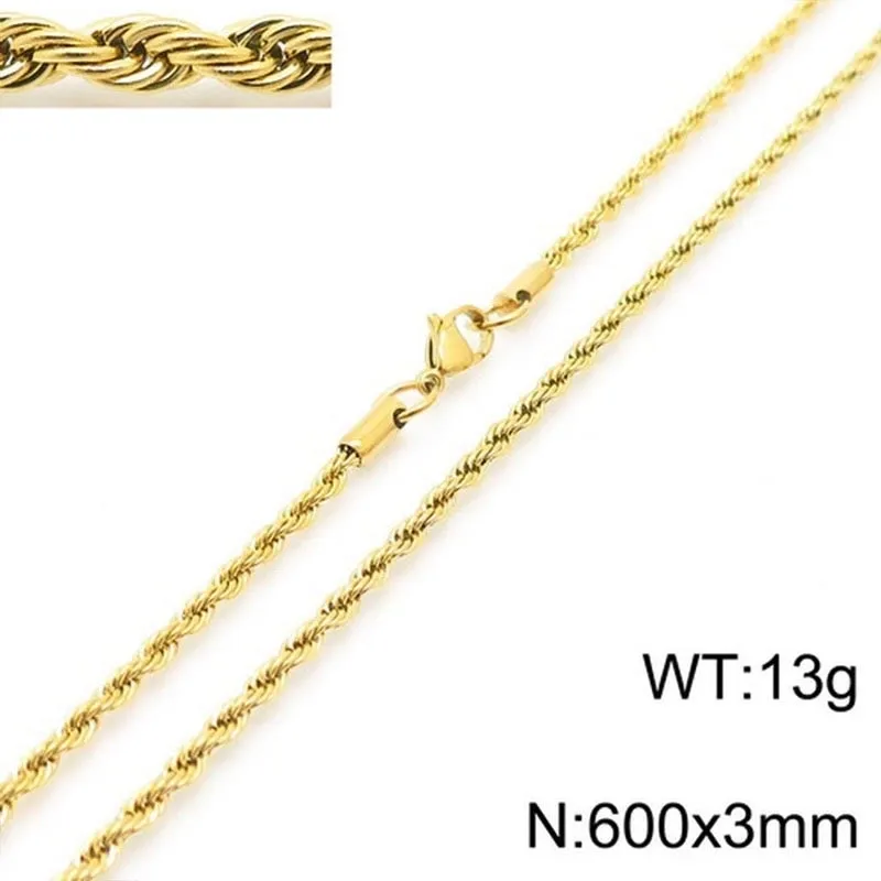 1 Piece 21*17mm 600*3mm 304 Stainless Steel 18K Gold Plated Anchor Pendant Chain