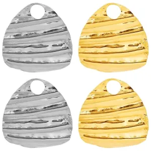 1 Piece 30*33mm 304 Stainless Steel 18K Gold Plated Solid Color Pendant