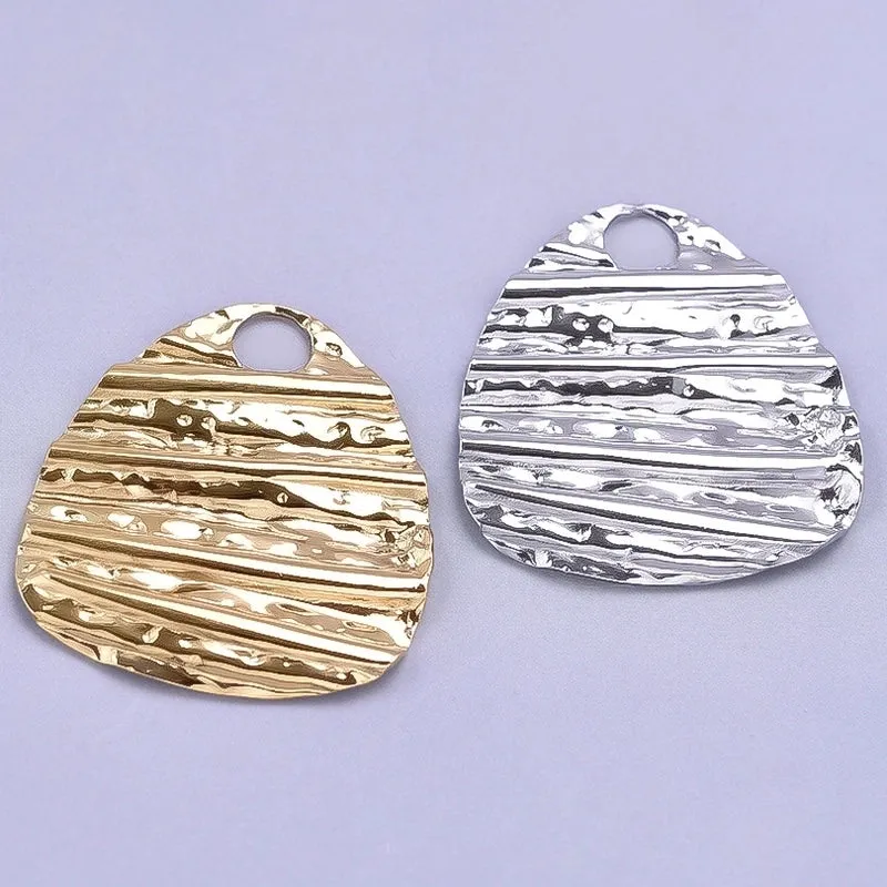 1 Piece 30*33mm 304 Stainless Steel 18K Gold Plated Solid Color Pendant