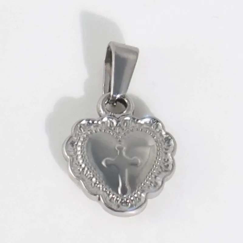 1 Piece 304 Stainless Steel 316 Stainless Steel  Water Droplets Waves Heart Shape Pendant