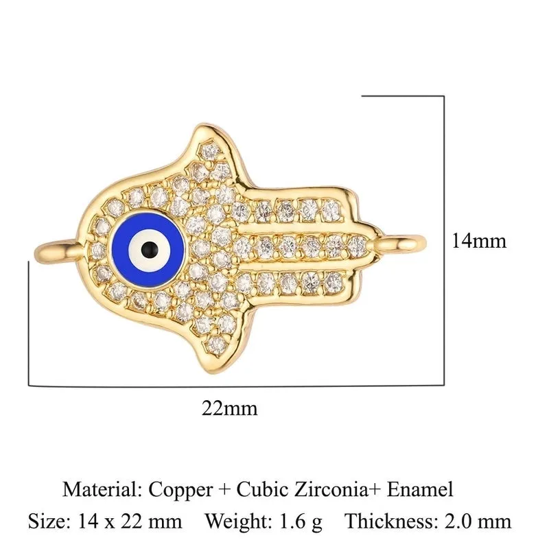 1 Piece Copper Zircon 18K Gold Plated Crown