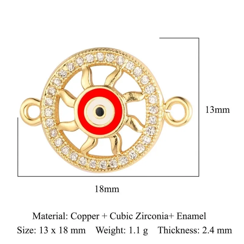 1 Piece Copper Zircon 18K Gold Plated Crown