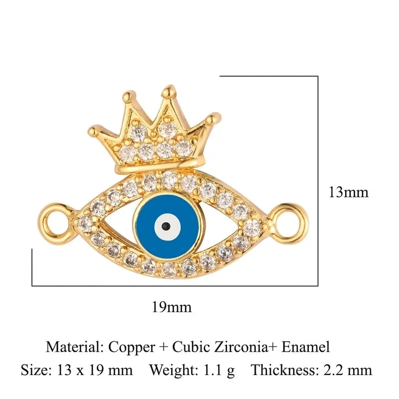 1 Piece Copper Zircon 18K Gold Plated Crown