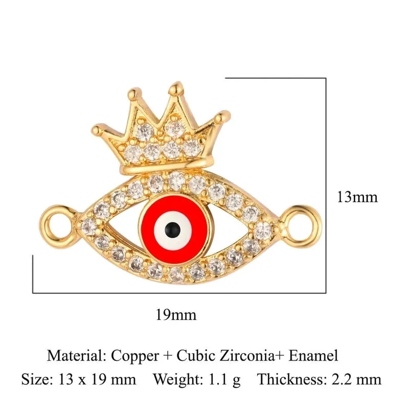 1 Piece Copper Zircon 18K Gold Plated Crown