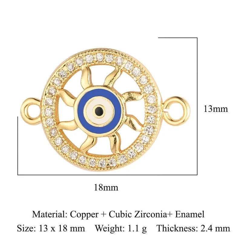 1 Piece Copper Zircon 18K Gold Plated Crown