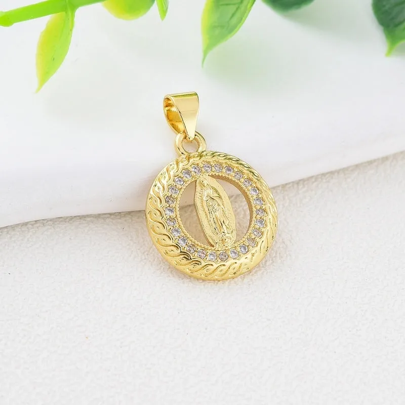 1 Piece Copper Zircon Human Pendant