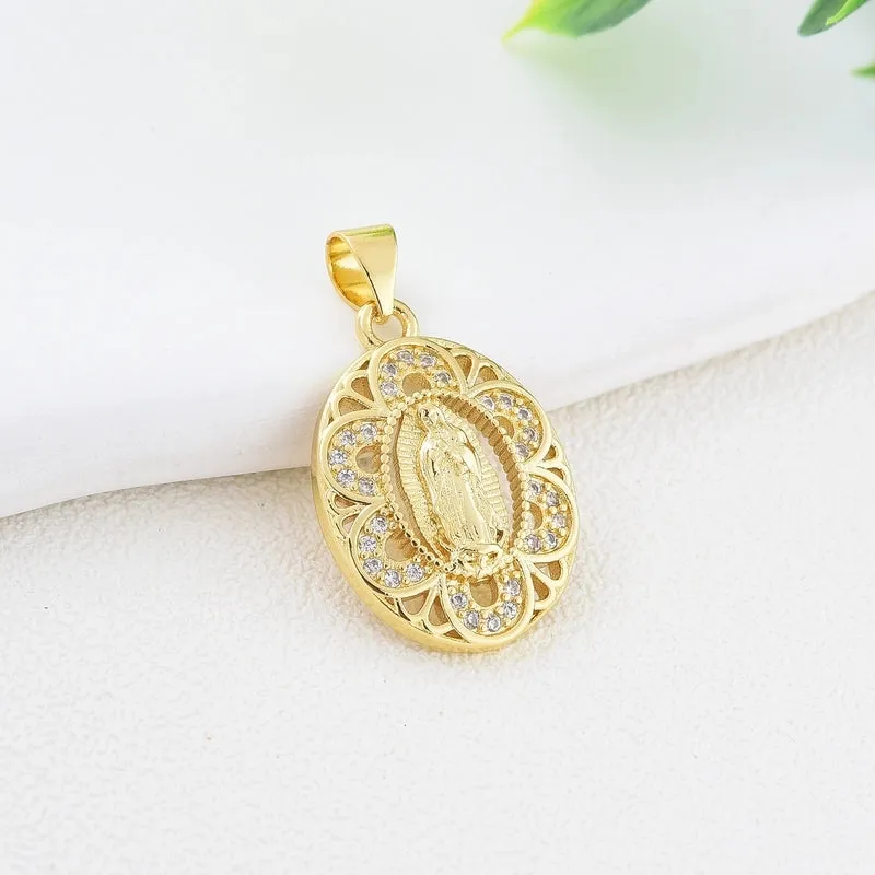 1 Piece Copper Zircon Human Pendant