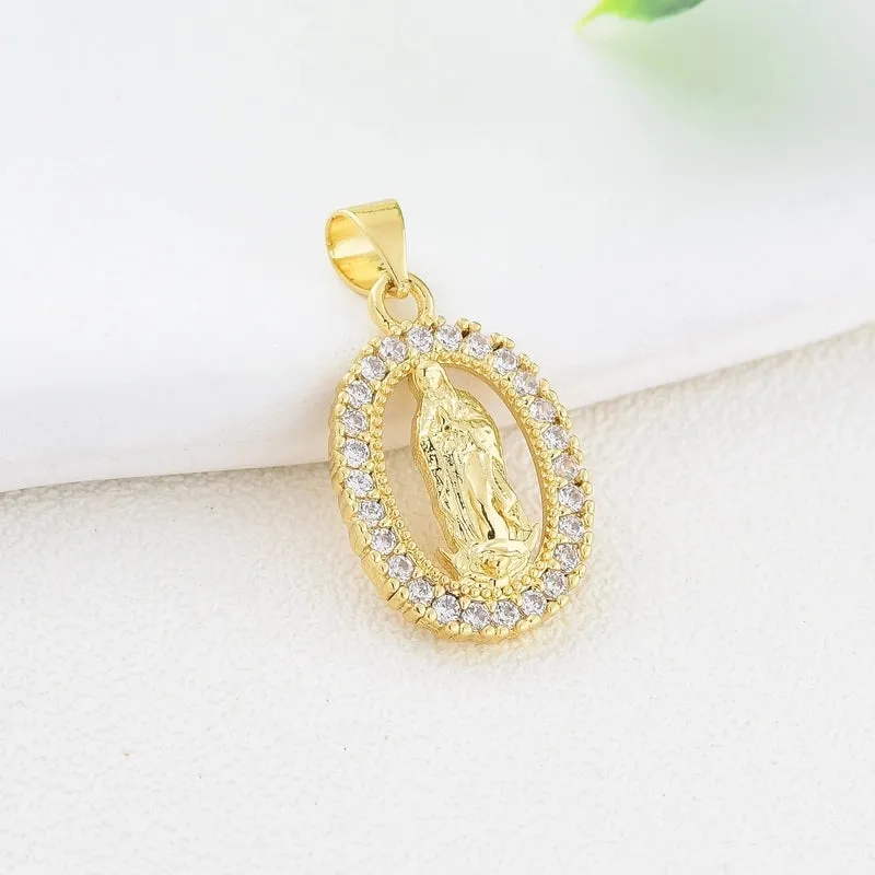 1 Piece Copper Zircon Human Pendant