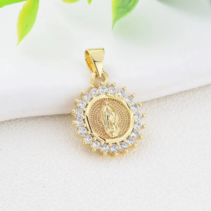 1 Piece Copper Zircon Human Pendant