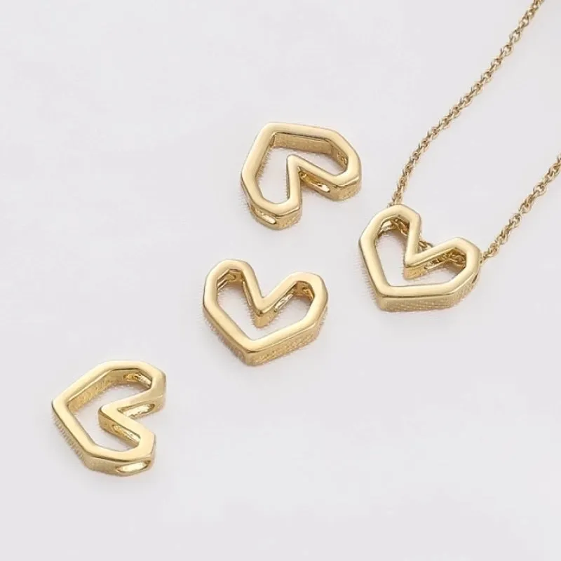 1 Piece Cute Simple Style Heart Shape Copper Plating Pendant Jewelry Accessories