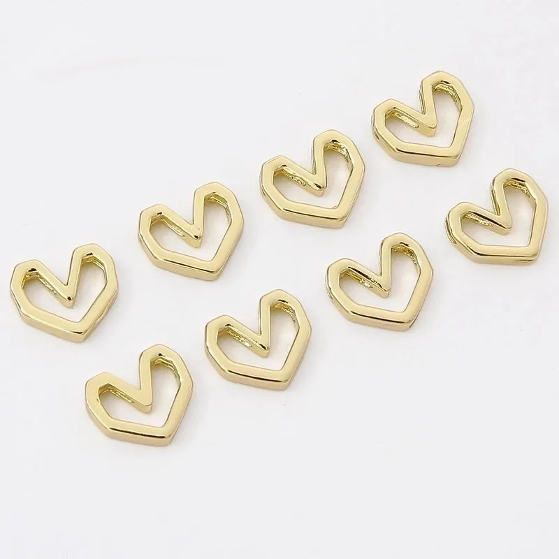 1 Piece Cute Simple Style Heart Shape Copper Plating Pendant Jewelry Accessories