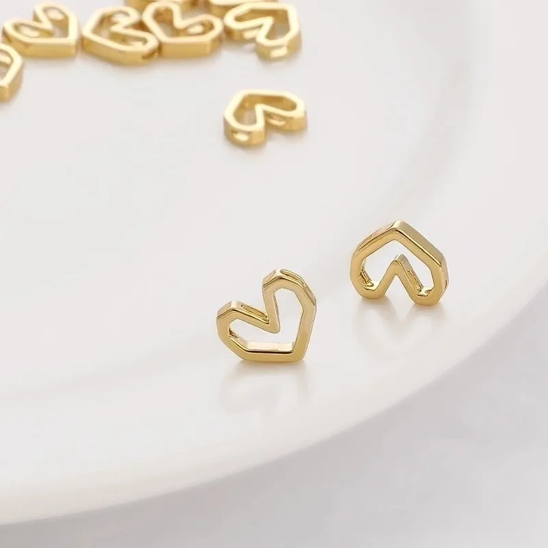 1 Piece Cute Simple Style Heart Shape Copper Plating Pendant Jewelry Accessories