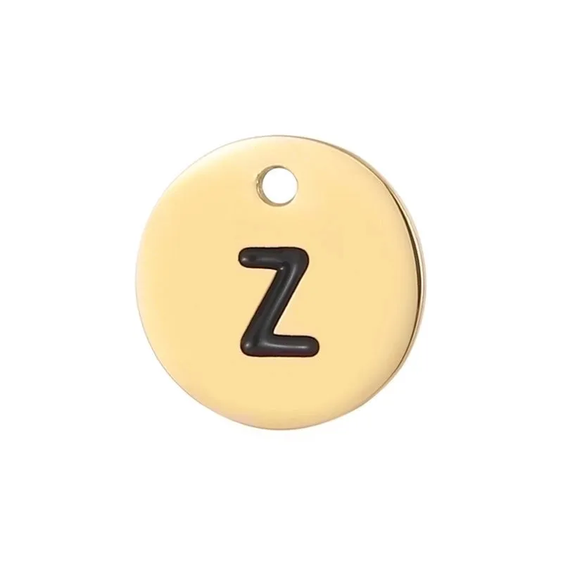 1 Piece Stainless Steel 18K Gold Plated Letter Polished Pendant