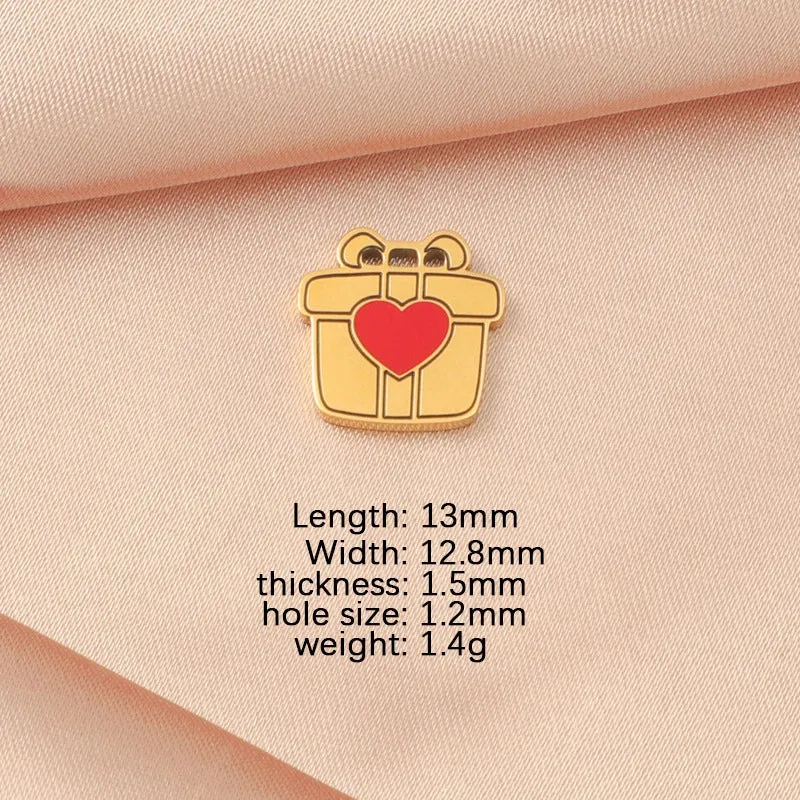 10 PCS/Package 304 Stainless Steel None 18K Gold Plated Rose Gold Plated Gift Box Pendant