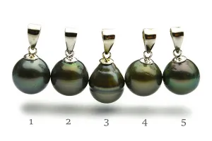 10mm Tahitian Pearl Pendants on Silver (116)