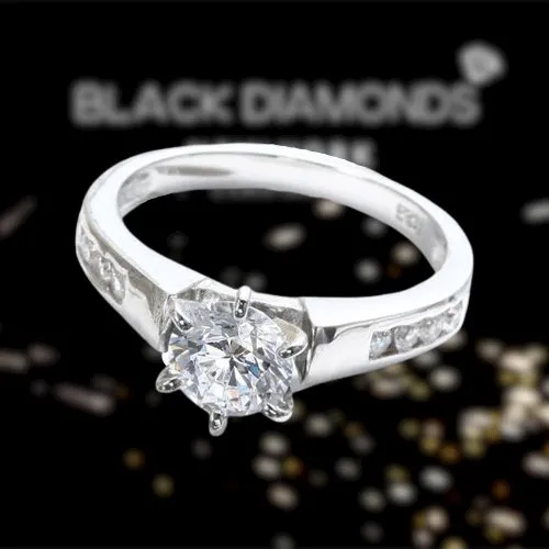 1.25 Carat Round Cut Created Diamond Wedding Engagement Ring