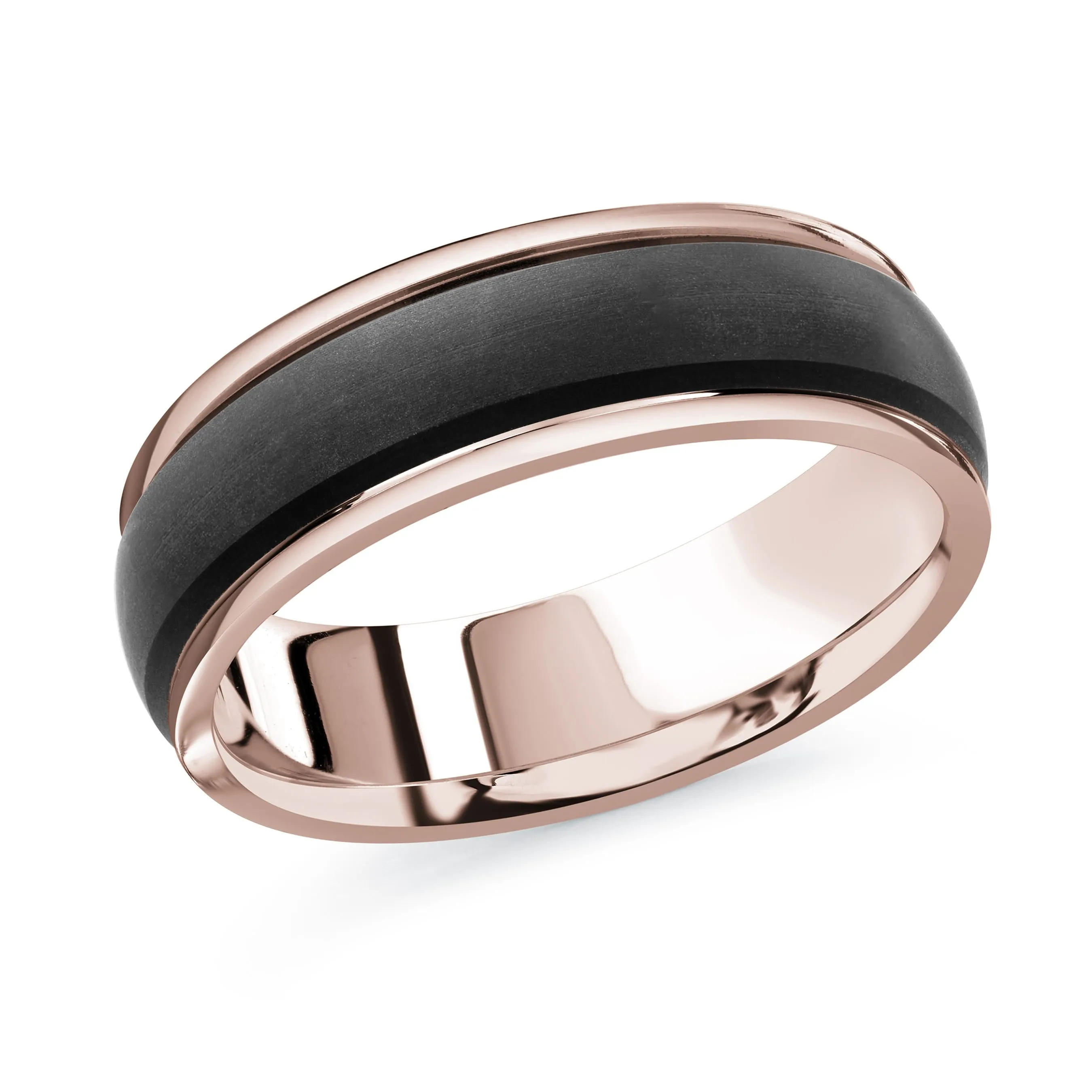 14K Rose Gold Ring from the Noir Collection by Malo - MRDA-091-6P