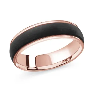 14K Rose Gold Ring from the Noir Collection by Malo - MRDA-091-6P