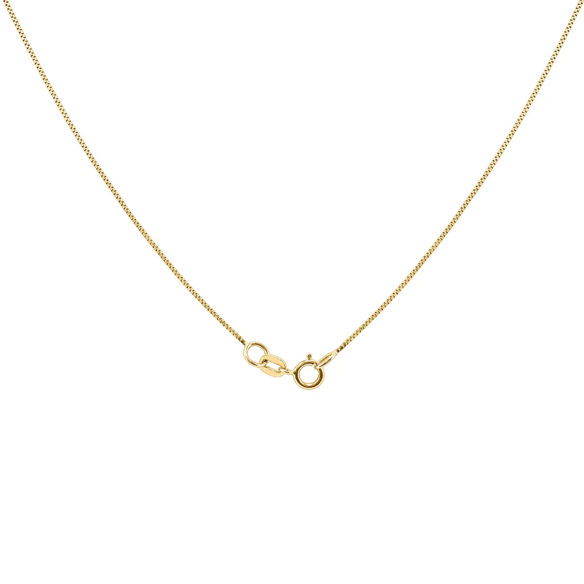 14K Yellow Gold 20" Box Chain With Spring Ring Clasp