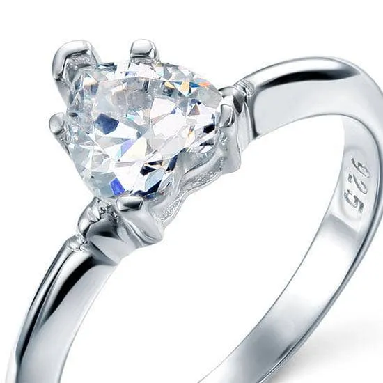 1.5 Carat Heart Cut Created Diamond Engagement Ring