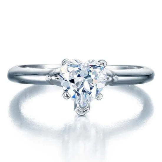 1.5 Carat Heart Cut Created Diamond Engagement Ring