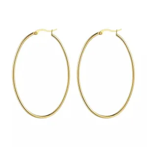 18K Gold-Filled Large Oval Hoop Earrings