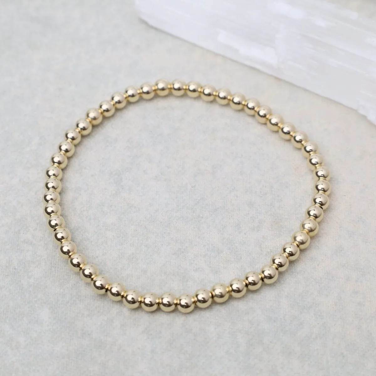 4mm Classic Ball Bracelet in Silver, Gold, or Two Tone