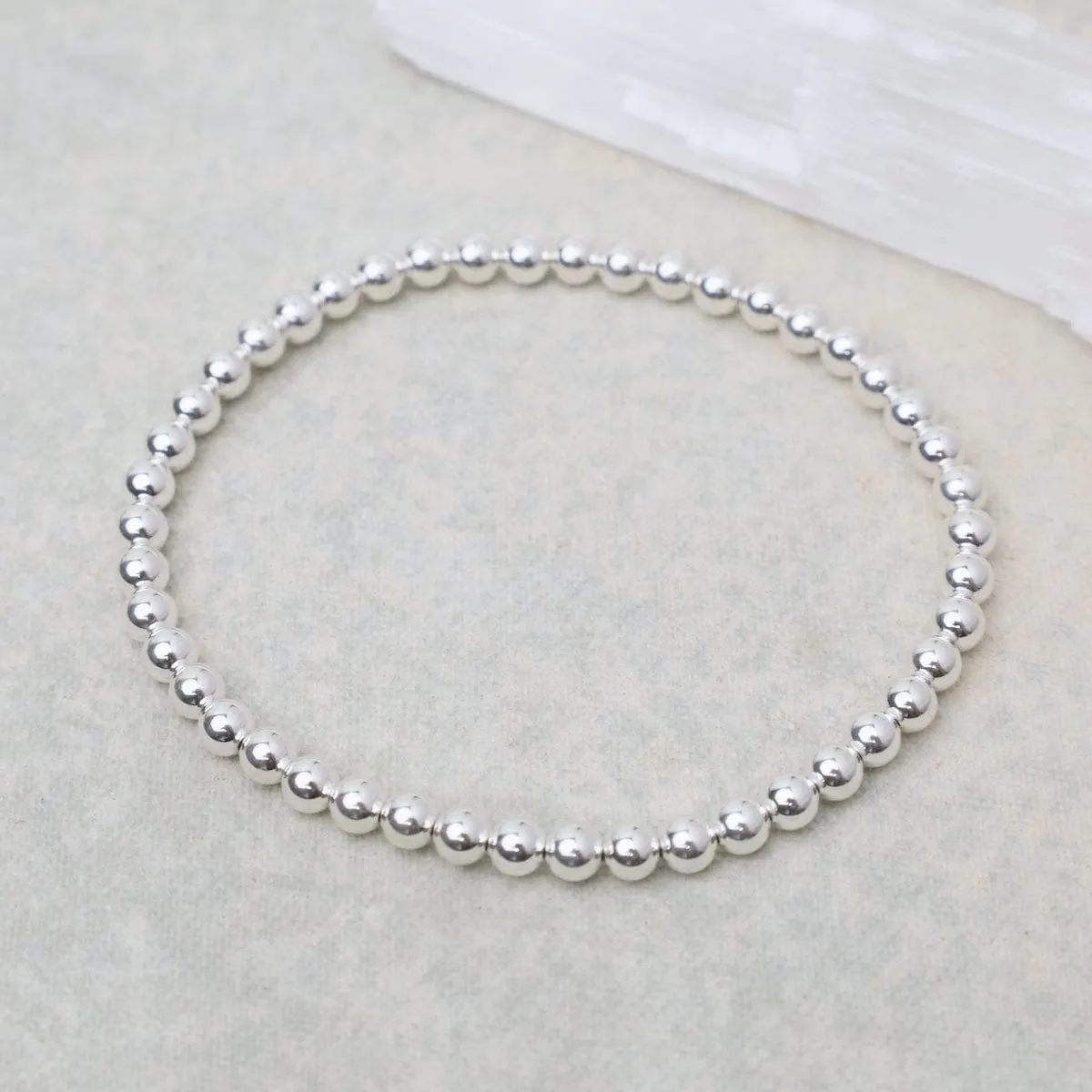 4mm Classic Ball Bracelet in Silver, Gold, or Two Tone