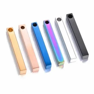 5 Pcs/package Simple Style Rectangle Stainless Steel Plating Jewelry Accessories