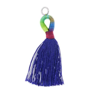 5cm  Pantone colors Tassels Necklace Earrings Tassel for jewelry making Sapphire Blue,10pcs/lot