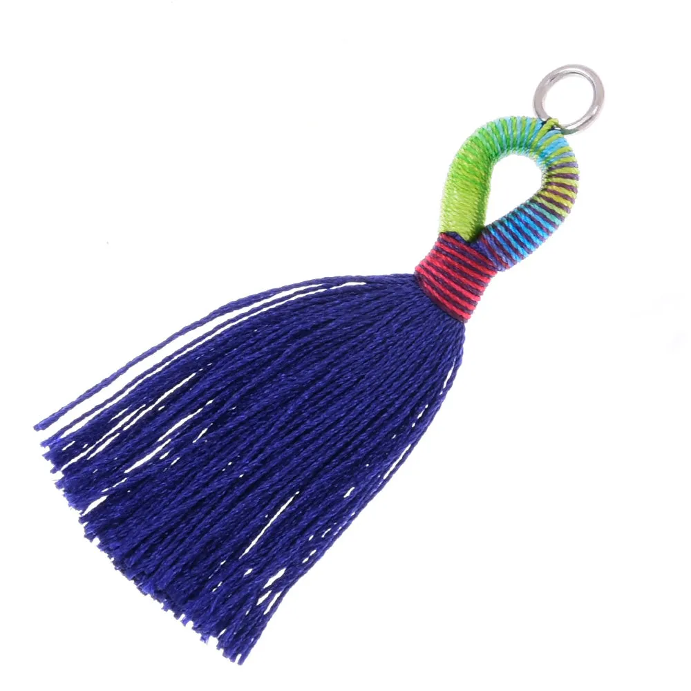 5cm  Pantone colors Tassels Necklace Earrings Tassel for jewelry making Sapphire Blue,10pcs/lot