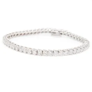 7.85ct 18k White Gold Diamond Tennis Bracelet