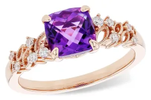 Allison Kaufman Rose Gold Amethyst Fashion Ring