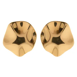 Amélie - Hammered Round Large Stud Earring Stainless Steel