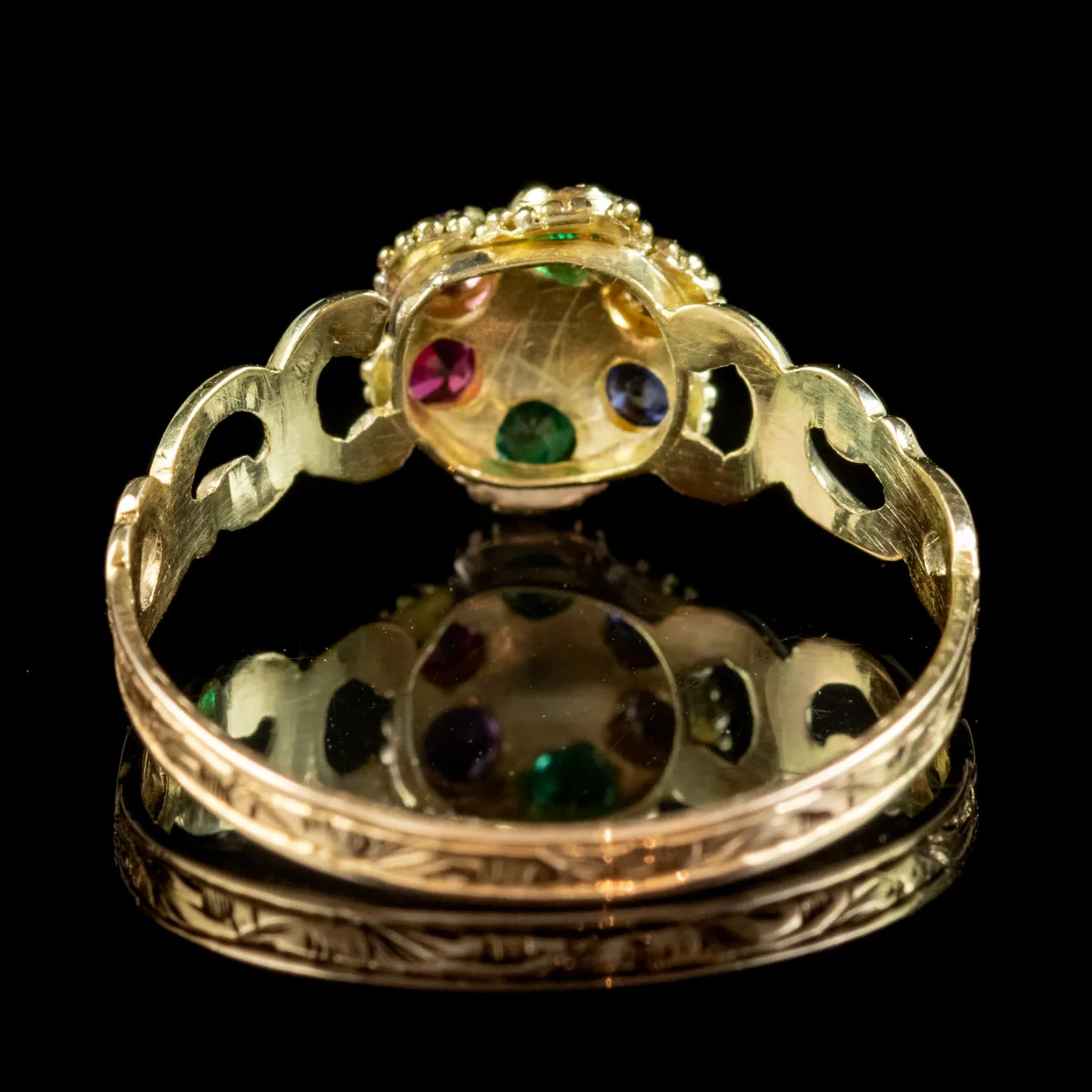 Antique Victorian Gemstone Dearest Ring Circa 1860