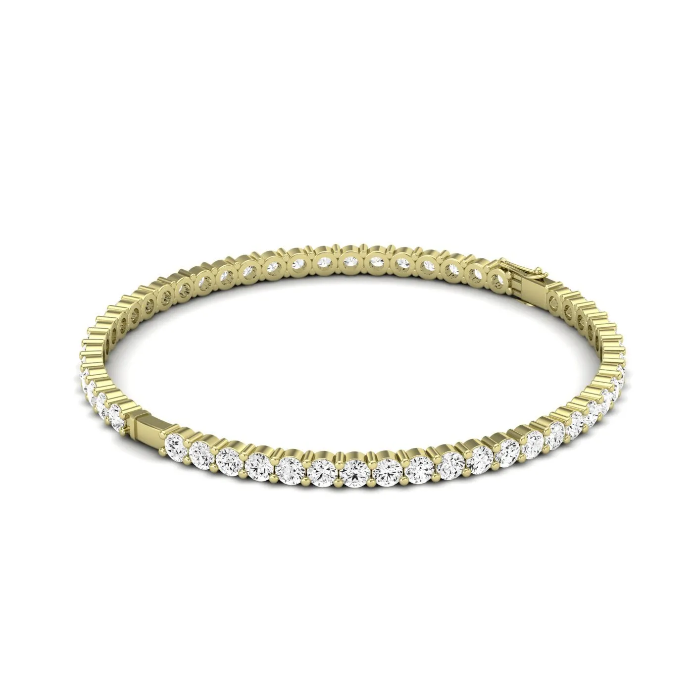 Athena Round Classic Bangle Lab Diamond Bracelet