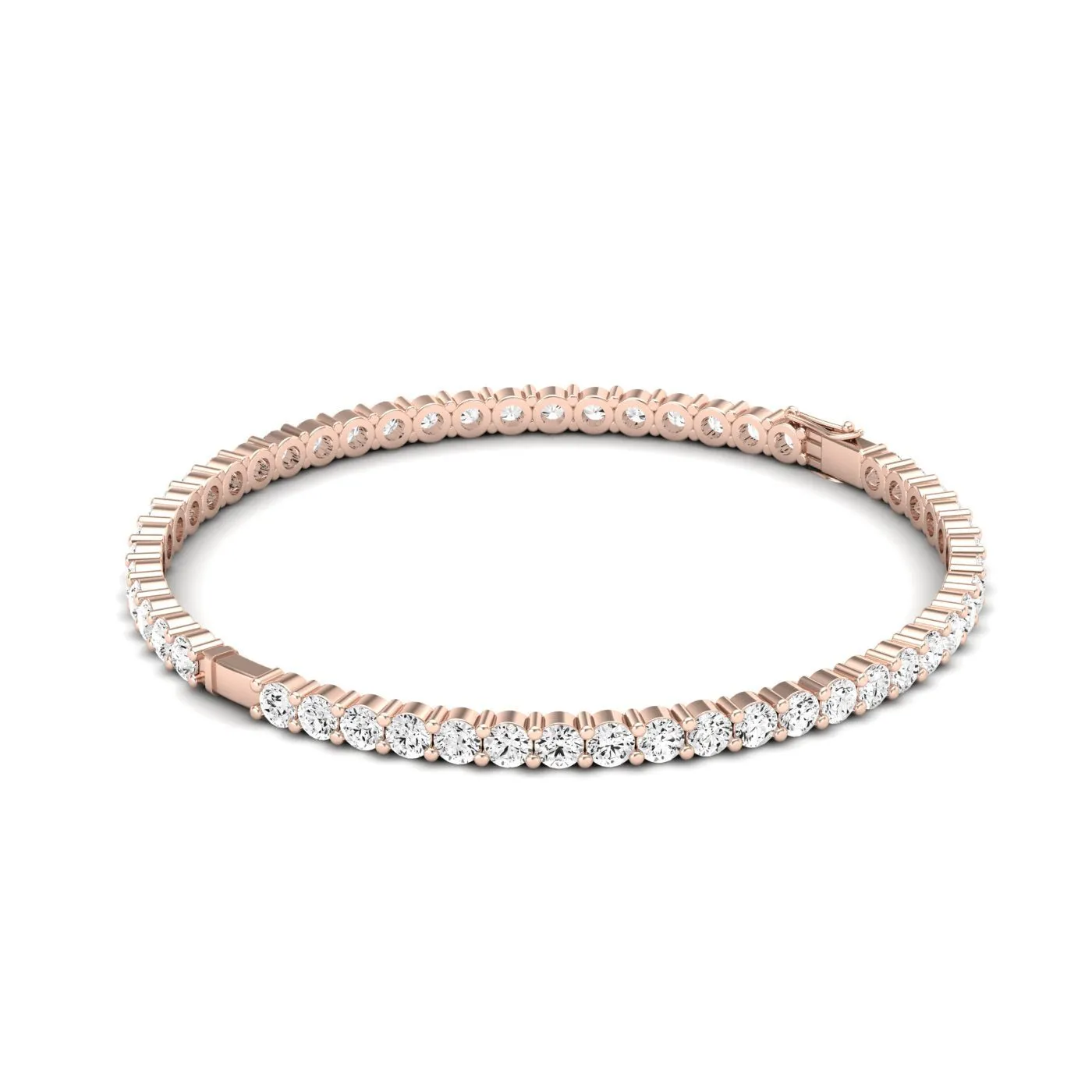 Athena Round Classic Bangle Lab Diamond Bracelet