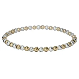 BARA BOHEME 14K Gold Filled 2-Tone Ball Bead Bracelet