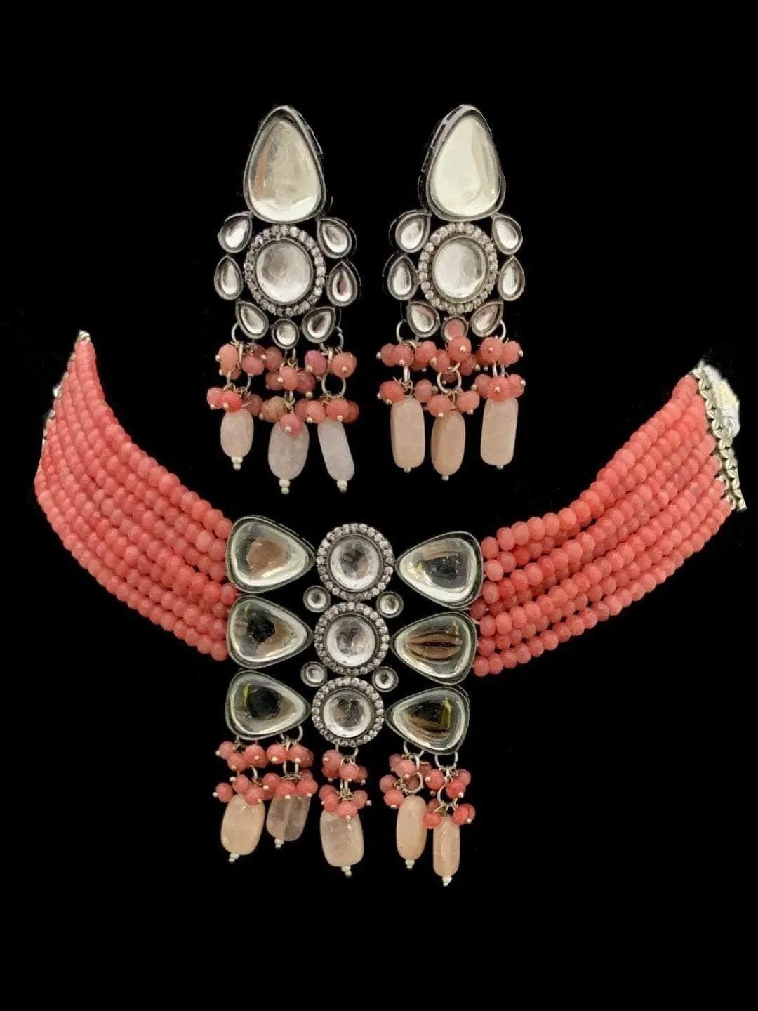 Beaded Trilliant Kundan Choker