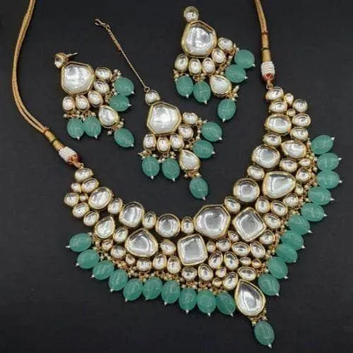 Big Kundan Onex Necklace Set