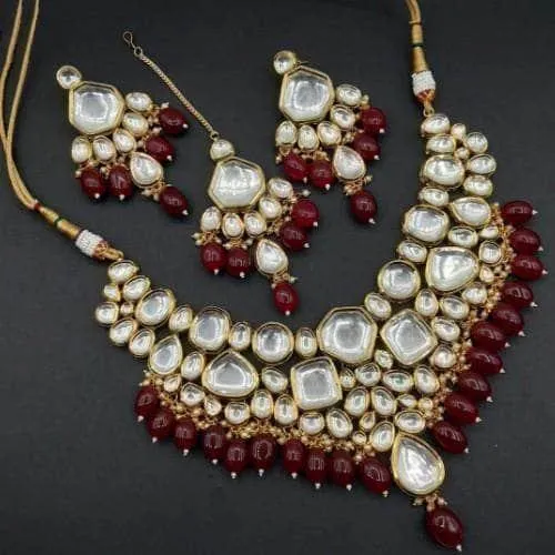 Big Kundan Onex Necklace Set