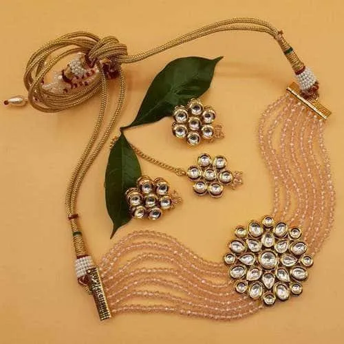 Big Kundan Patch Choker Set