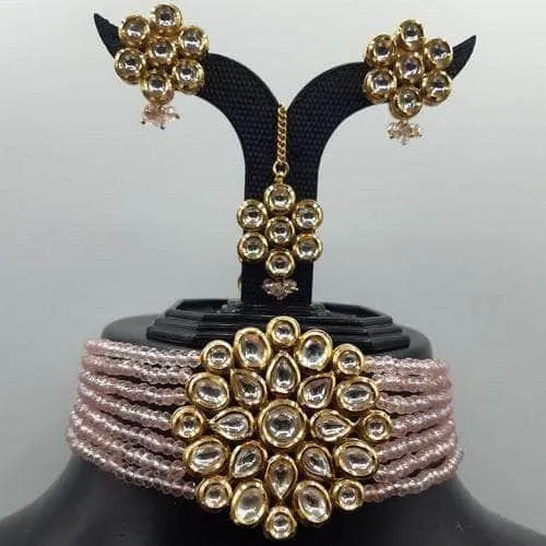 Big Kundan Patch Choker Set