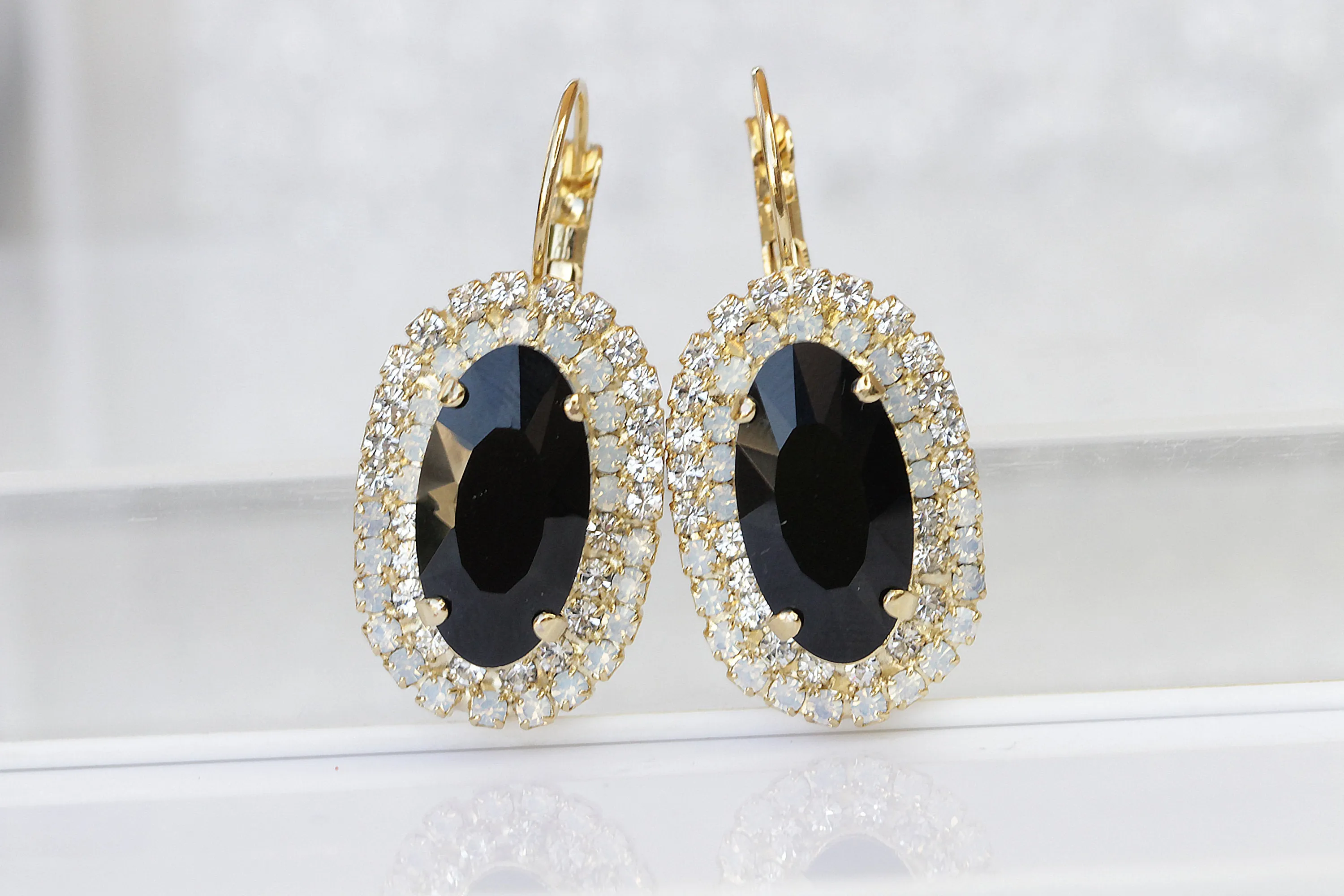 BLACK DROP EARRINGS,