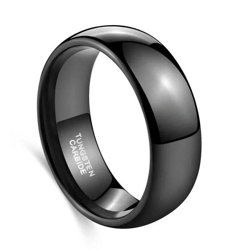 Black Tungsten Carbide Men's Wedding Band