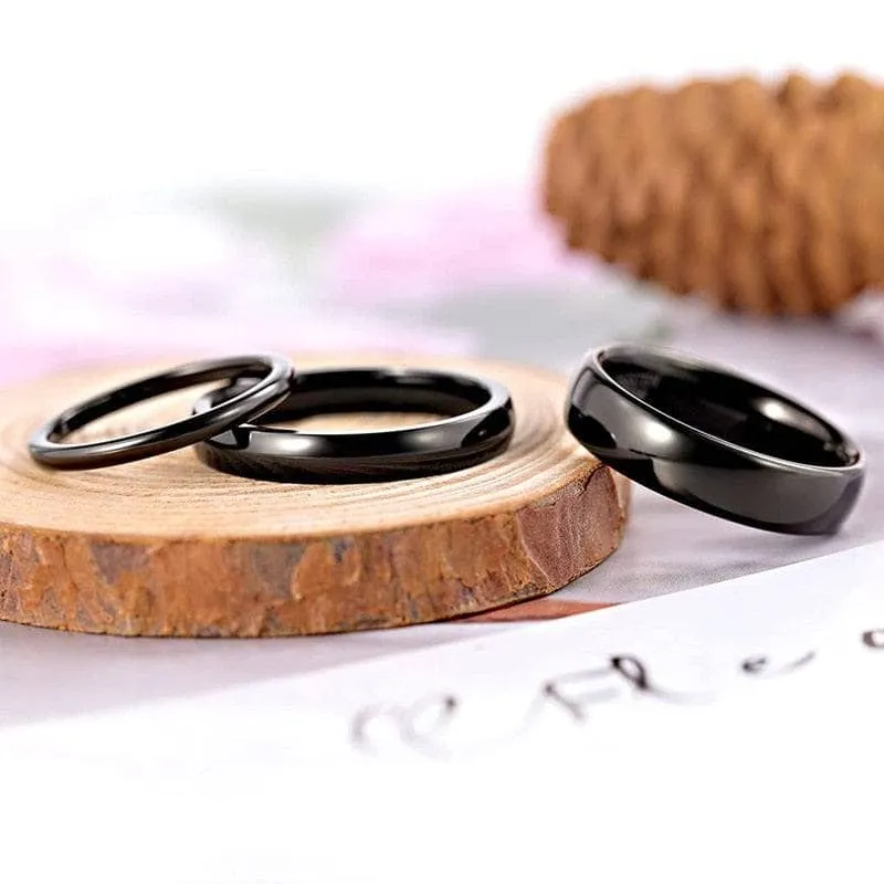 Black Tungsten Carbide Men's Wedding Band