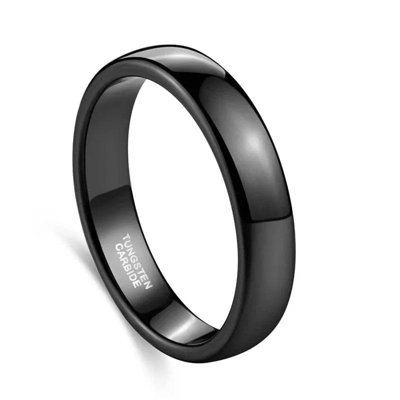 Black Tungsten Carbide Men's Wedding Band