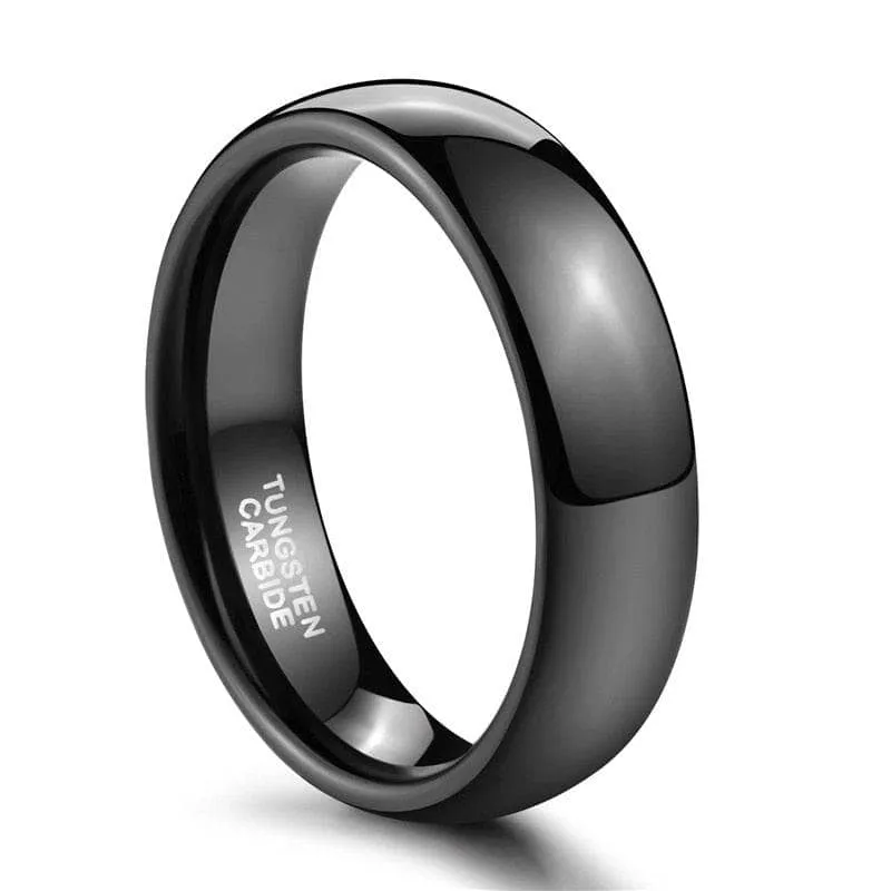 Black Tungsten Carbide Men's Wedding Band