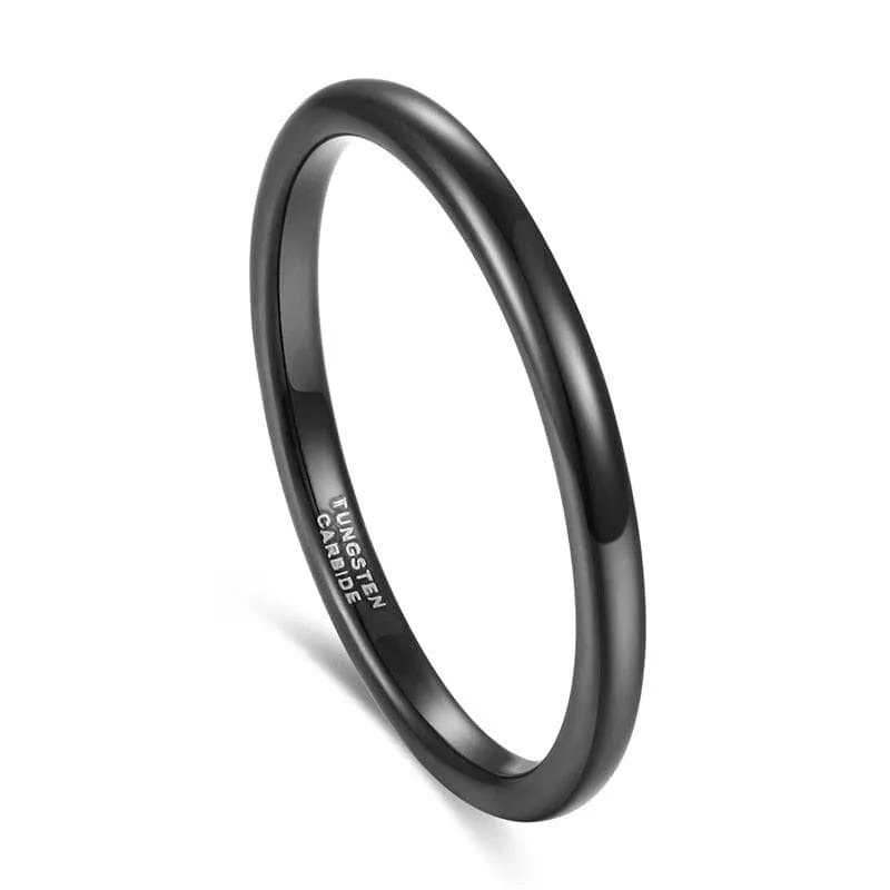 Black Tungsten Carbide Men's Wedding Band